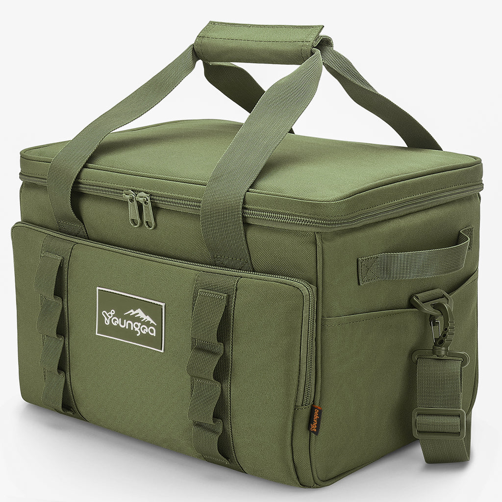 YOUNGOA Large 32L Insulated Soft Cooler Bag – Collapsible Ice Chest for 48 Cans, Portable Cooler for Beach, Camping & Travel