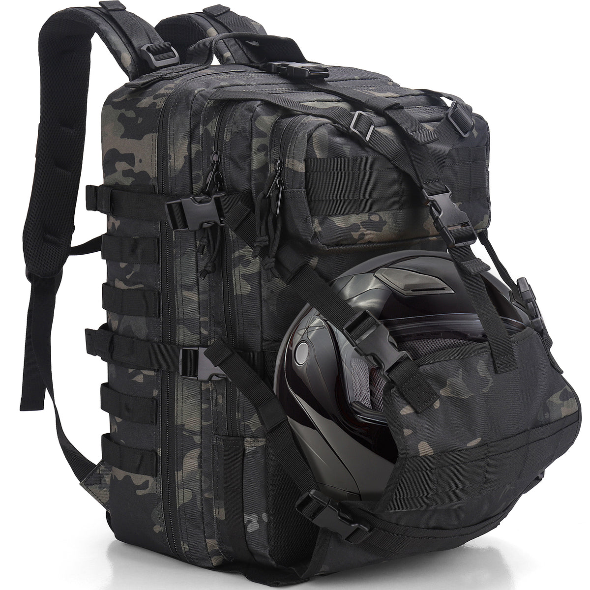 YOUNGOA 20L Motorcycle Helmet Backpack – Waterproof, Fits Full-Face Helmets, Adjustable Chest Strap
