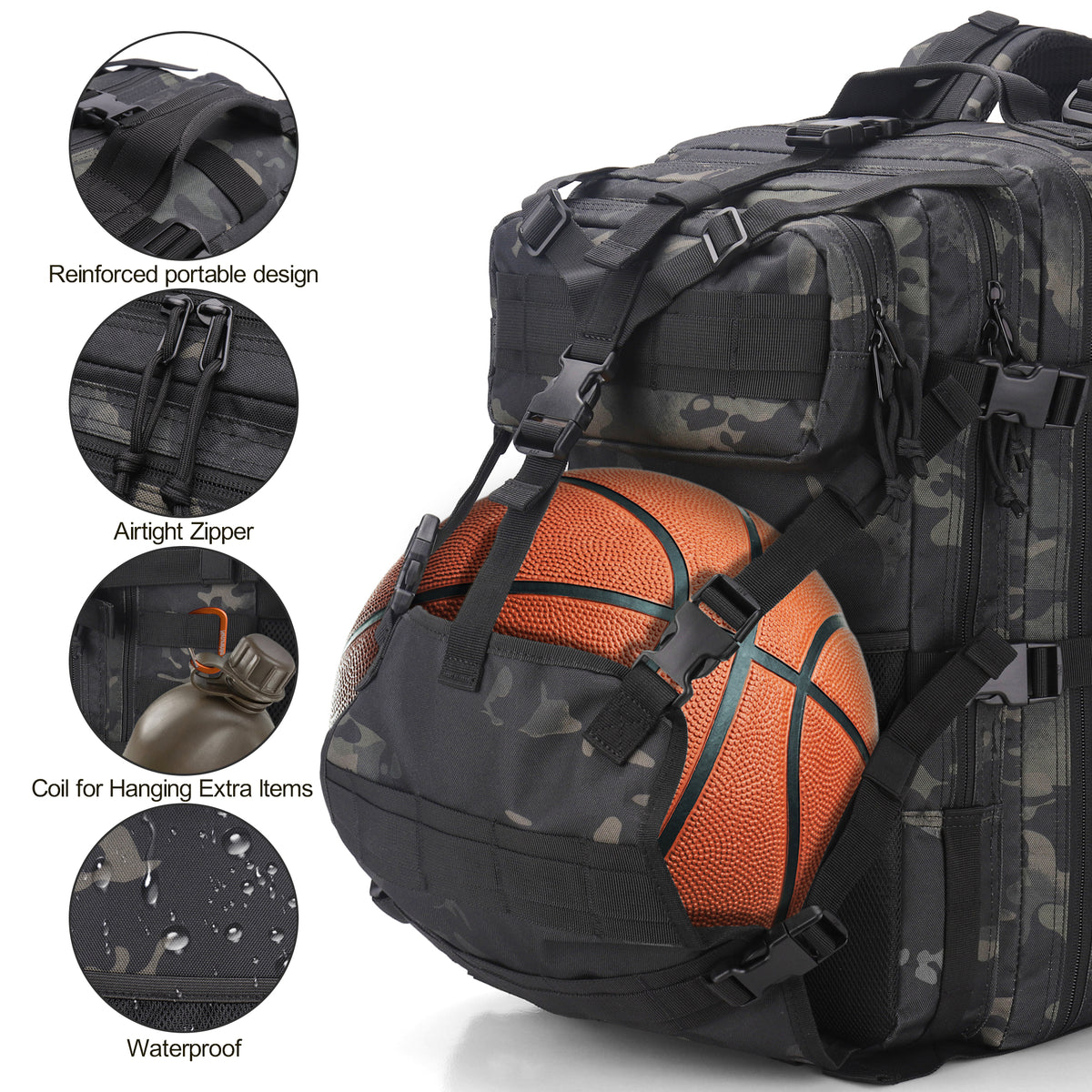 YOUNGOA 20L Motorcycle Helmet Backpack – Waterproof, Fits Full-Face Helmets, Adjustable Chest Strap