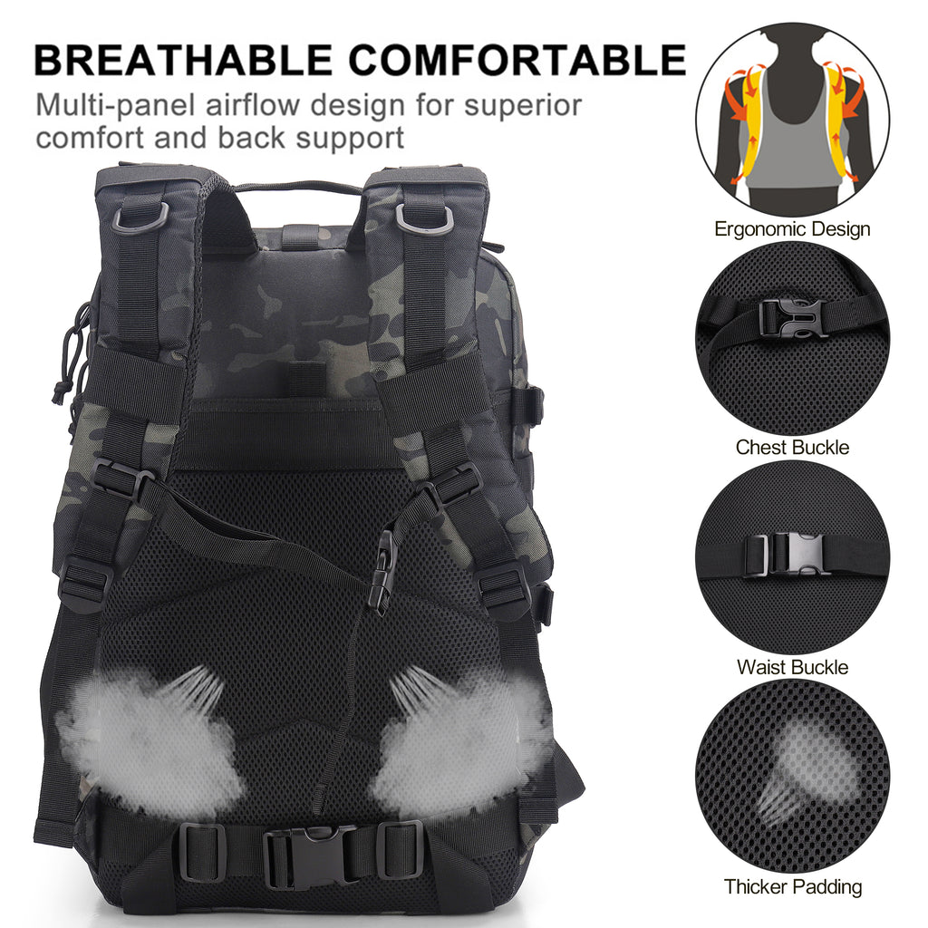 YOUNGOA 20L Motorcycle Helmet Backpack – Waterproof, Fits Full-Face Helmets, Adjustable Chest Strap