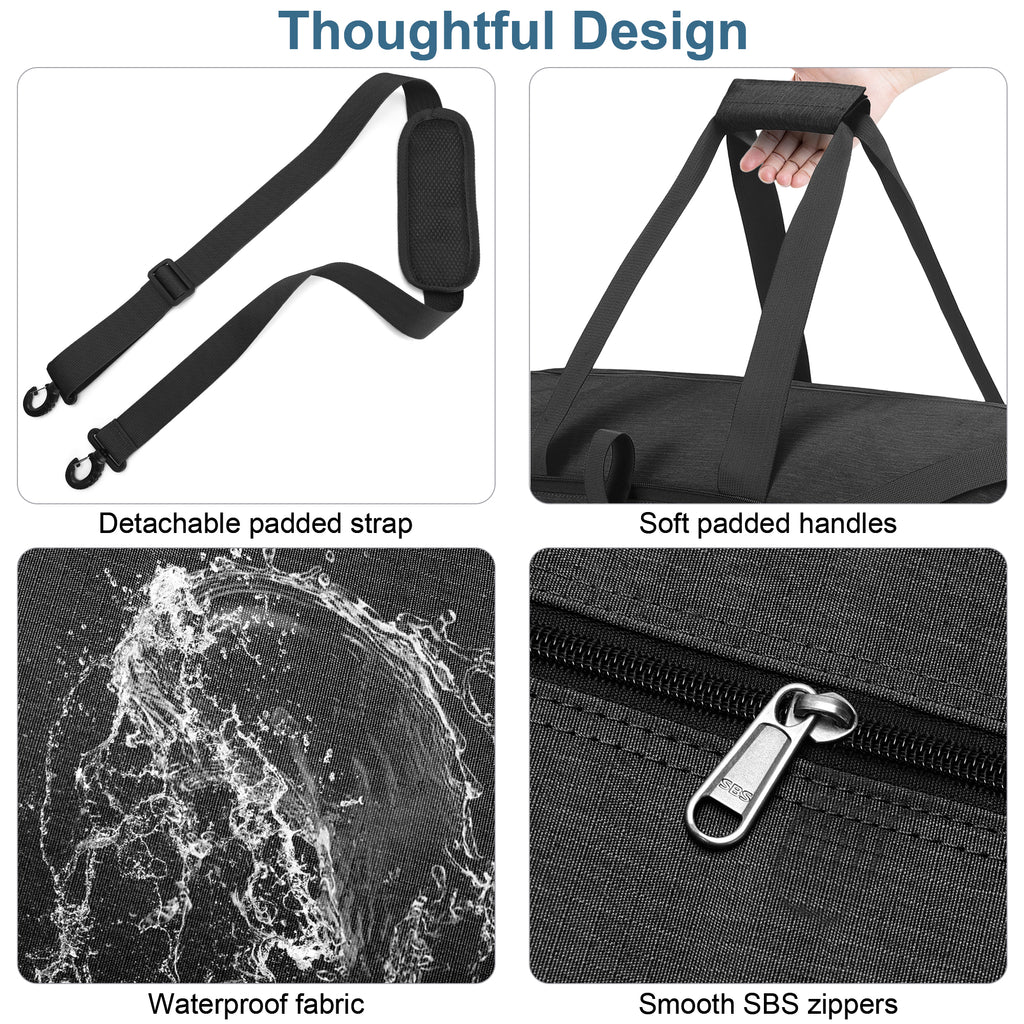 YOUNGOA Extra Large Foldable Travel Duffle Bag with Shoe Compartment – Waterproof & Lightweight