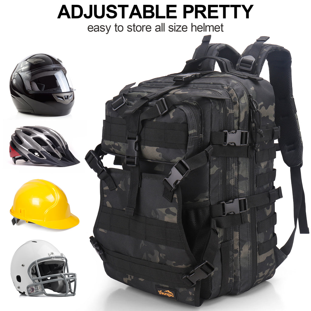 YOUNGOA 20L Motorcycle Helmet Backpack – Waterproof, Fits Full-Face Helmets, Adjustable Chest Strap